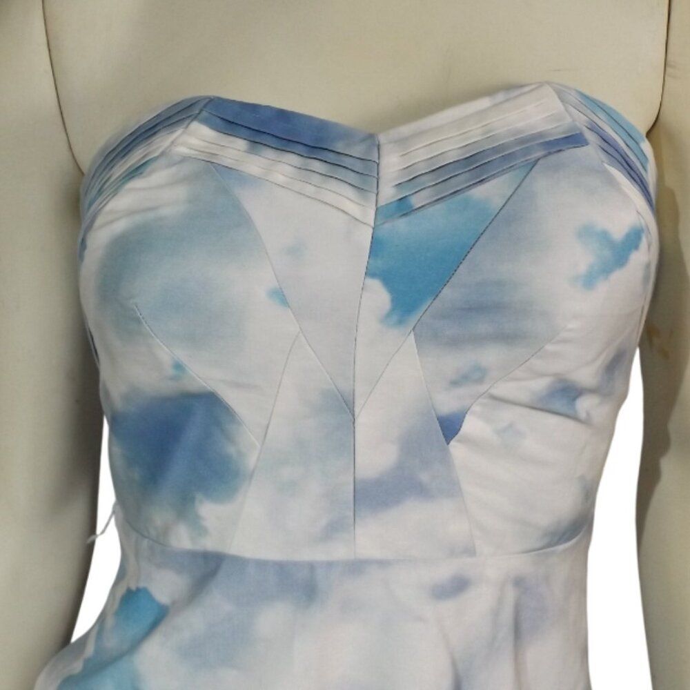 Moulinette Soeurs/Anthropologie Strapless Dress, 2, Skyward, Origami Bodice - Picture 2 of 15